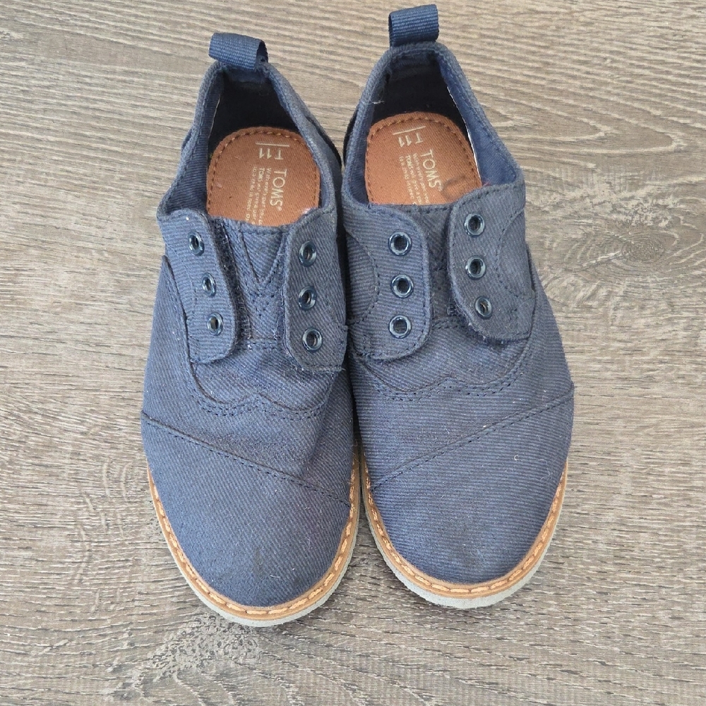 Toms Blue Canvas Sneakers with Elastic Panels